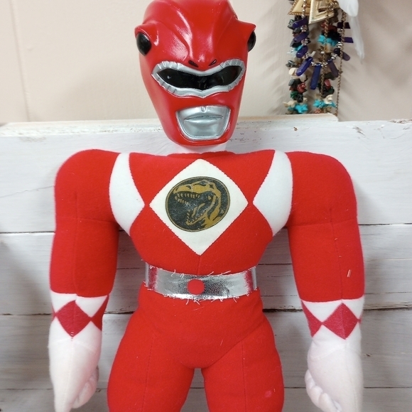 Mighty Morphin Power Rangers Jason Red Plush Figure 18" Tall from 1993 Saban. - Picture 2 of 9